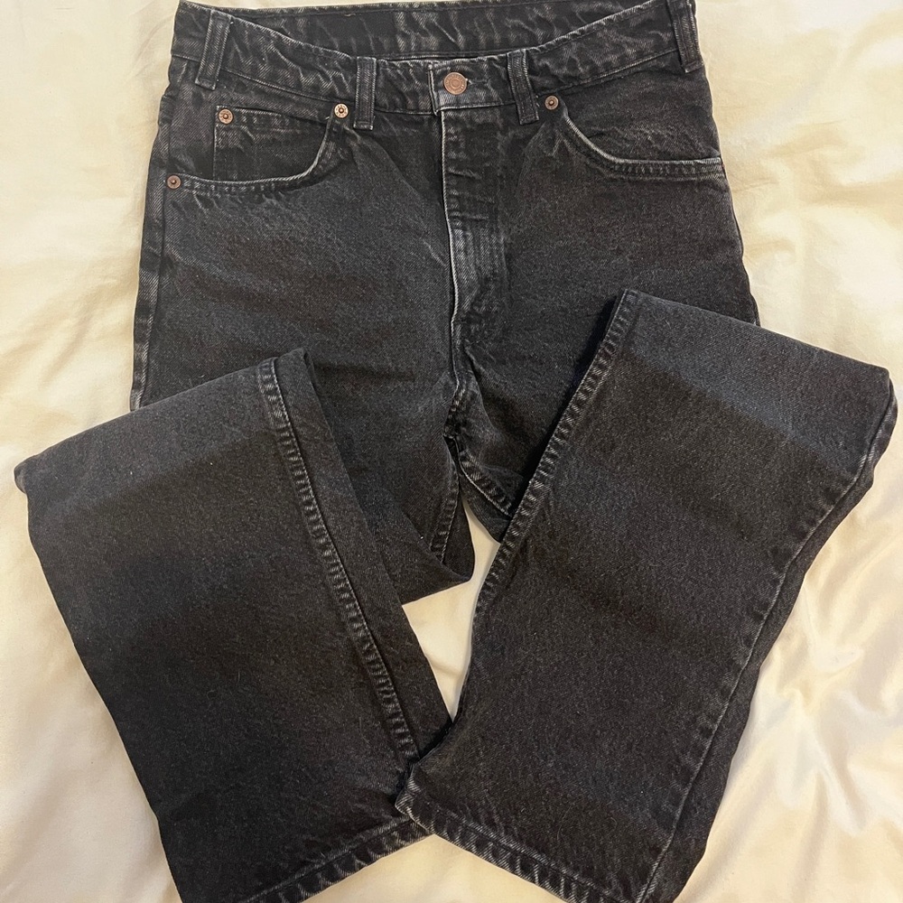 Black Vintage Levi's 619, orange tab